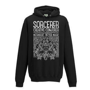 ZAUBERER / D&D / Dungeons and Dragons inspirierter Hoodie - Schwarz / Unisex / Herren / DnD / TTRPG / Game Master