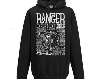 RANGER / D&D / Dungeons and Dragons inspirierter Hoodie - Schwarz / Unisex / Herren / DnD / TTRPG / Game Master