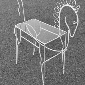 1960s FREDERICK WEINBERG HORSE bar cart or table image 8