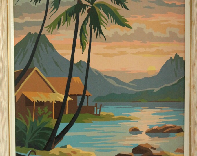 50s Original PAINT by NUMBER Painting With Original Wooden Etsy