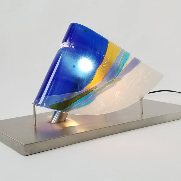 Fused Glass Lamp Etsy
