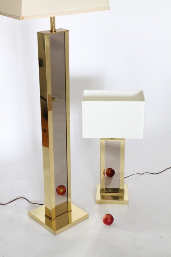 brass and chrome table lamps