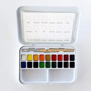 watercolor paint set 18 colors with brush
