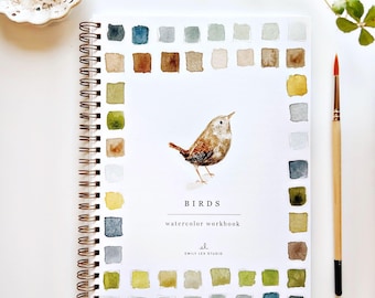birds watercolor workbook