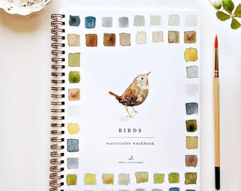 birds watercolor workbook