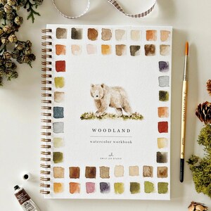 woodland watercolor workbook