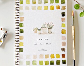 garden watercolor workbook