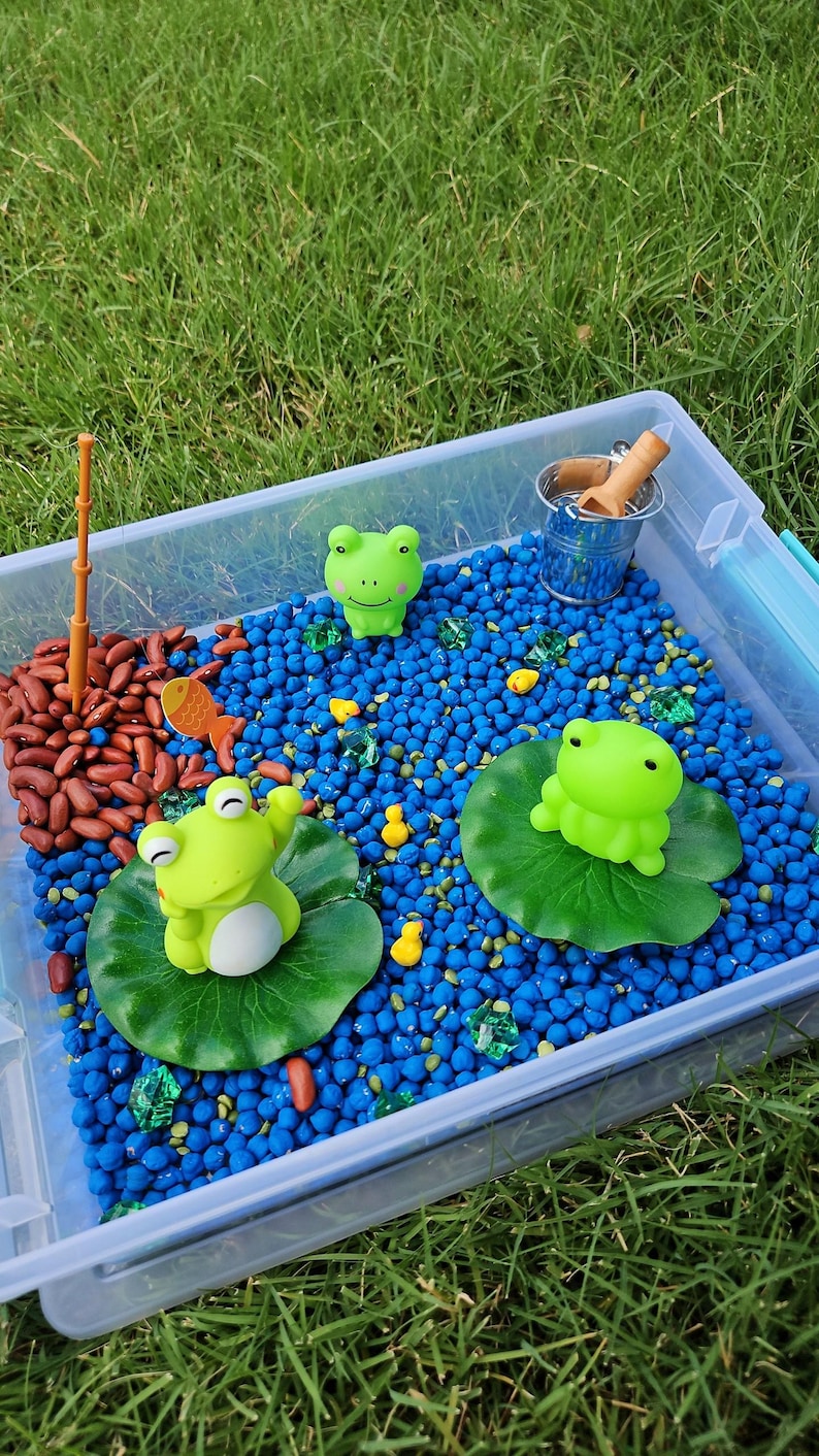 Frog Pond Sensory Bin, Frog Sensory Bin, Pond Sensory Bin, Frog ...