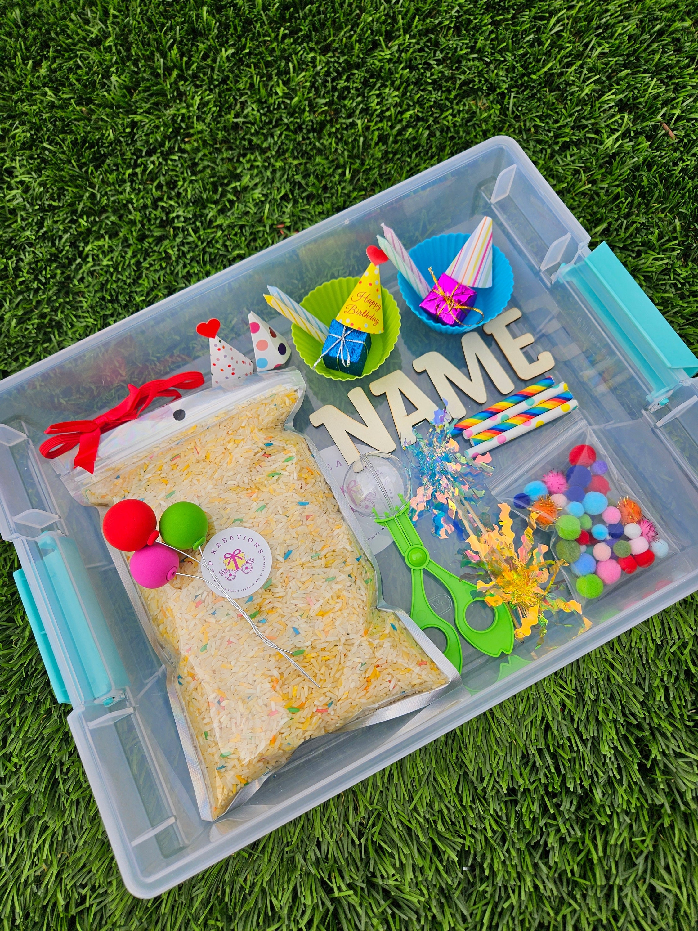 Funfetti Birthday Cake Themed Sensory Bin, Scented Sensory Bin ...