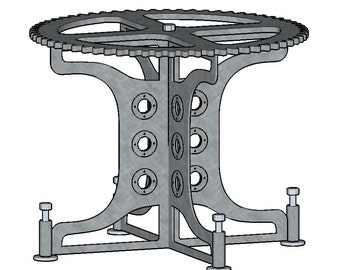 Steampunk table dxf and SVG files for plasma or laser cutting