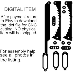 Kindling Splitter ClipArt, dxf Datei für CNC Schneidemaschinen. DIY