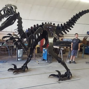 GIANT Dinosaur CNC file for plasma or laser cutting. Includes .dxf format file for 1/2 inch steel