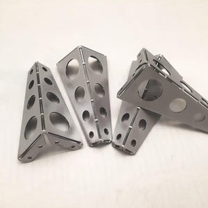 5 inch table legs with round holes. Set of 4. 14 ga steel