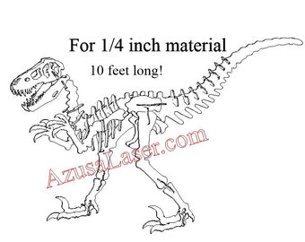 Dinosaur .dxf file for CNC cutting. Designed for 1/4 in. thick steel.