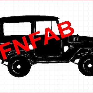 TOYOTA FJ40 ランドクルーザー CNC プラズマ切断用の .dxf 形式のクリップ アート ファイル