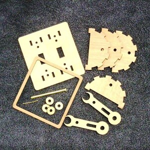 KIT. Steam punk light switch levers. Double. Wood