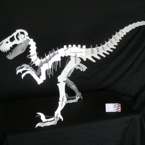 Raptor (Velociraptor) Dinosaurier .dxf und SVG Format Dateien. 11ga Layout und Schachtelung. Bild 3