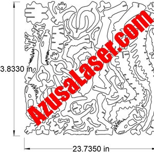 Dinosaur file for CNC plasma or laser cutting SVG and .dxf formats