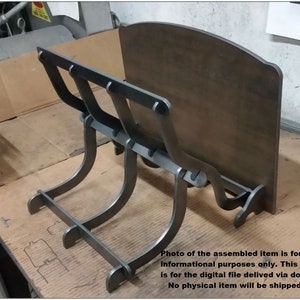 May include: A metal stand with a brown metal back panel. The stand is assembled and ready to be used. Photo of the assembled item is for informational purposes only. This listing is for the digital file delivered via download. No physical item will be shipped.