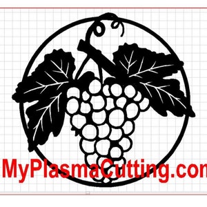 Grapes metal art .dxf file for CNC plasma or laser cutting