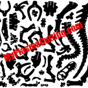 Raptor (Velociraptor) Dinosaurier .dxf und SVG Format Dateien. 11ga Layout und Schachtelung. Bild 2