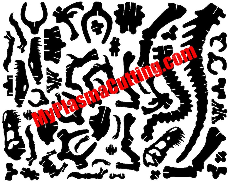Raptor (Velociraptor) Dinosaurier .dxf und SVG Format Dateien. 11ga Layout und Schachtelung. Bild 2