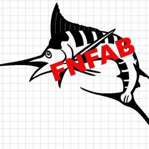 sword fish marlin dxf file
