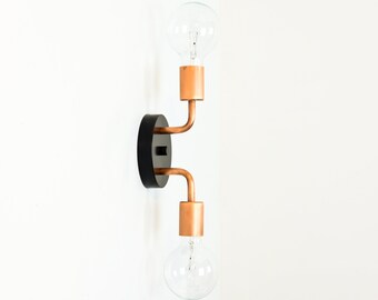 Industrielle Wandleuchte Kupfer Wandleuchte Eitelkeit Etsy