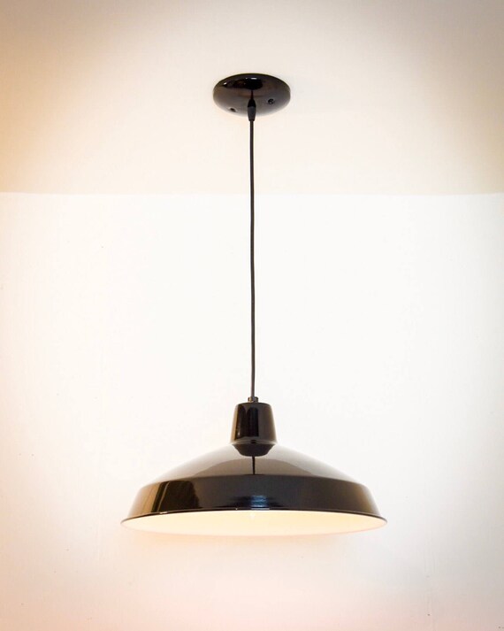 Black Barn Light Pendant Industrial Vintage Style Lighting Ceiling Lamp Rustic