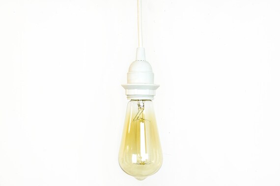 Plug In Hanging Light Industrial Pendant Lights Bare Bulb Etsy