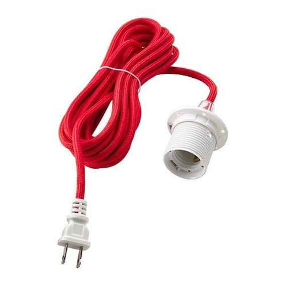 Cord Set With Bulb Socket E26 15 Feet Ceiling Pendant Light Cord Set With Bulb Socket E26 15 Feet Ceiling Pendant Light Red Lamp