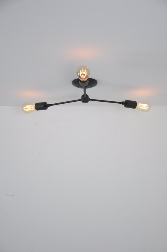 Ceiling Mounted Light Fixture Flush Mount Light Matte Black Ceiling Light Industrial