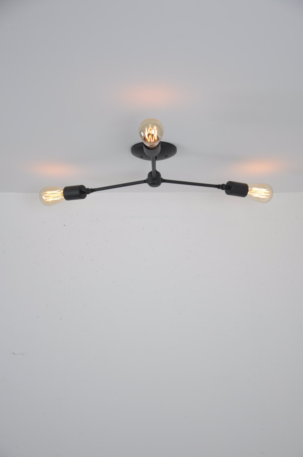 Ceiling Mounted Light Fixture Flush Mount Light Matte Black
