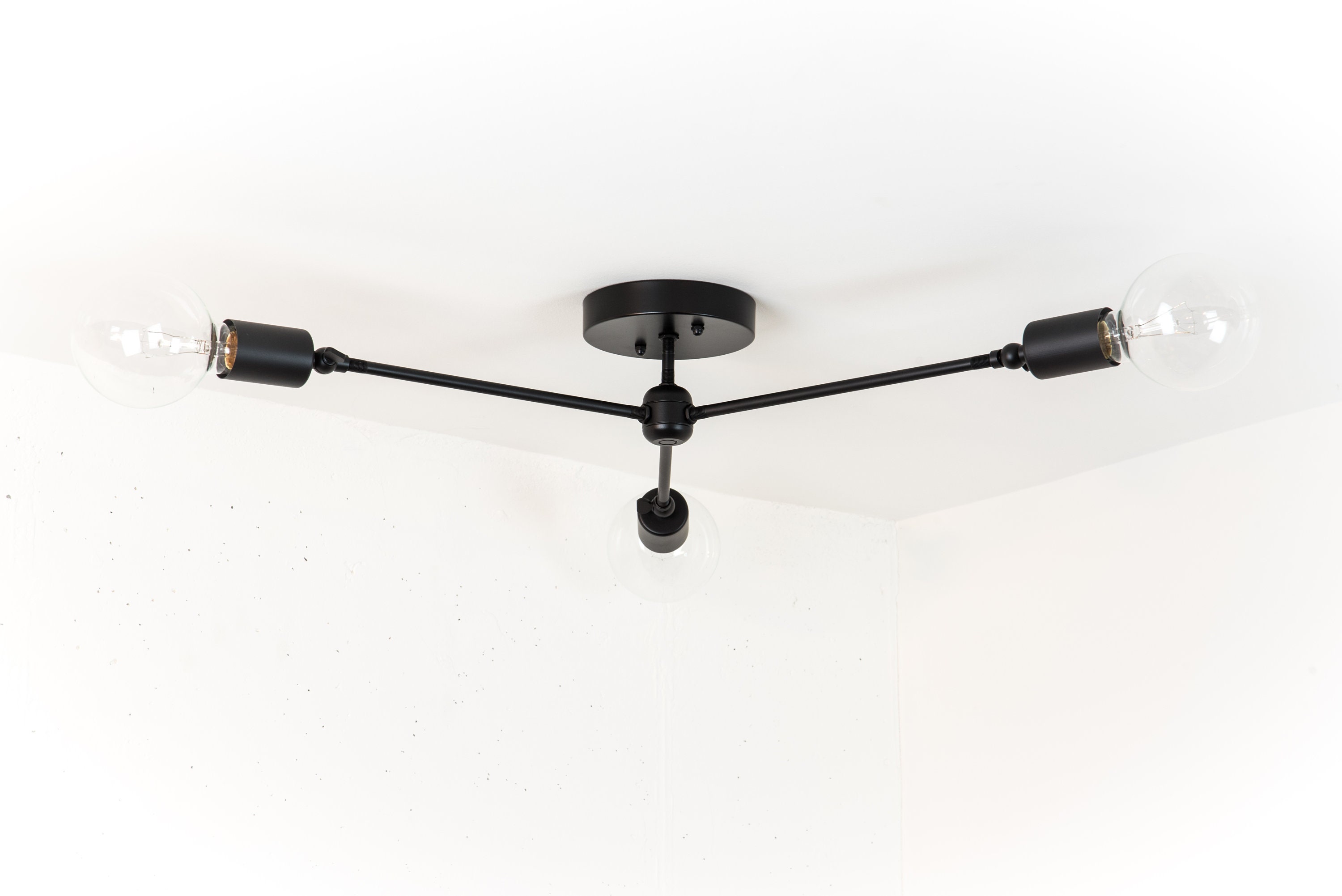 black sputnik flush mount