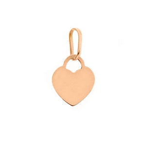 10K Gold Herz Anhänger Liebe Charm für Halskette oder Armband