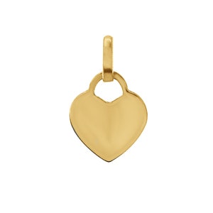 9 Karat /10k/14k/18K Solid Gold Herz Anhänger Charm für Halskette oder Armband