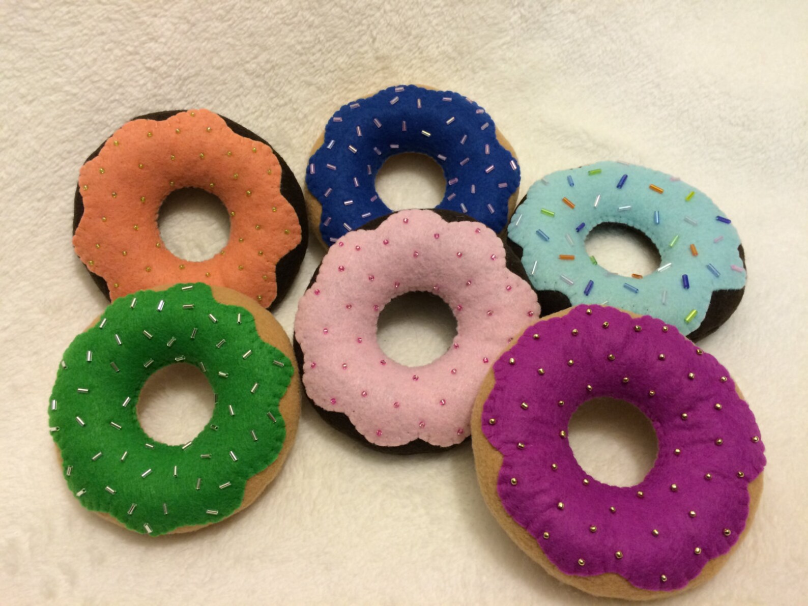 Customizable Colored Felt Donuts With Sprinkles Felt Food Etsy