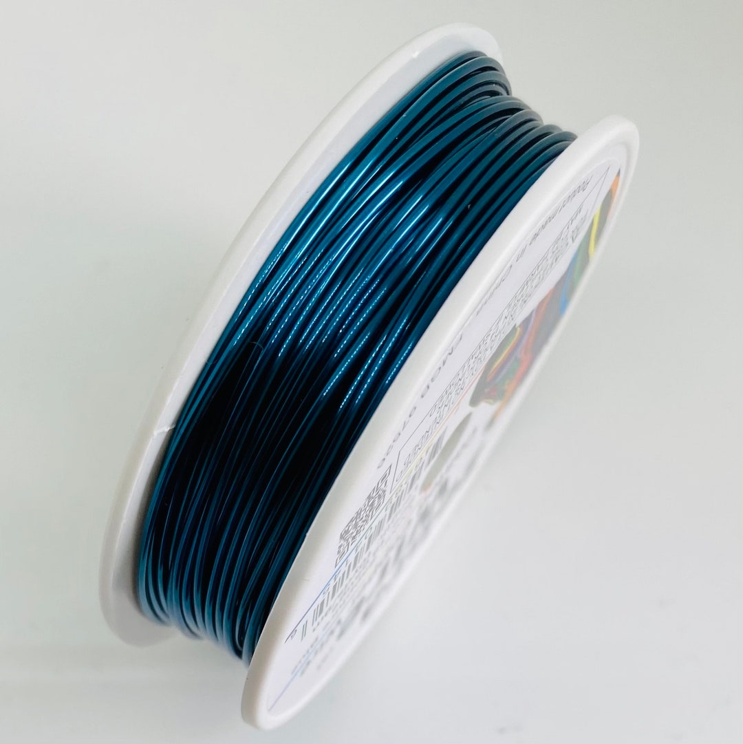 Zebra Wire, Colour-coated Copper, SAPPHIRE BLUE, Round 18ga. 10 Yards ...