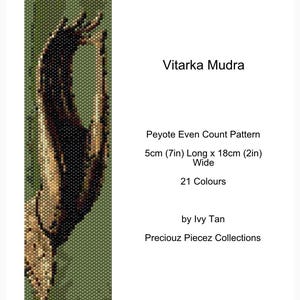 Vitarka Mudra (Buddha&#39;s Hand) - Peyote Stitch Pattern