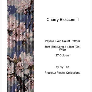 Sakura Cherry Blossom II - Peyote Stitch Pattern