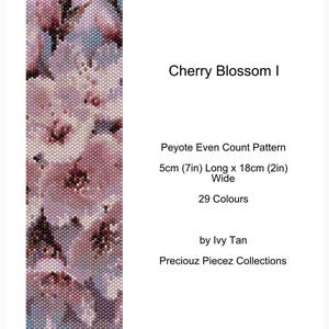 Sakura Cherry Blossom I - Peyote Stitch Pattern
