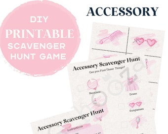 Doll Accessory Scavenger Hunt for Kids - Barbie Party Scavenger Hunt Printable Game - Doll Treasure Hunt Instant Download