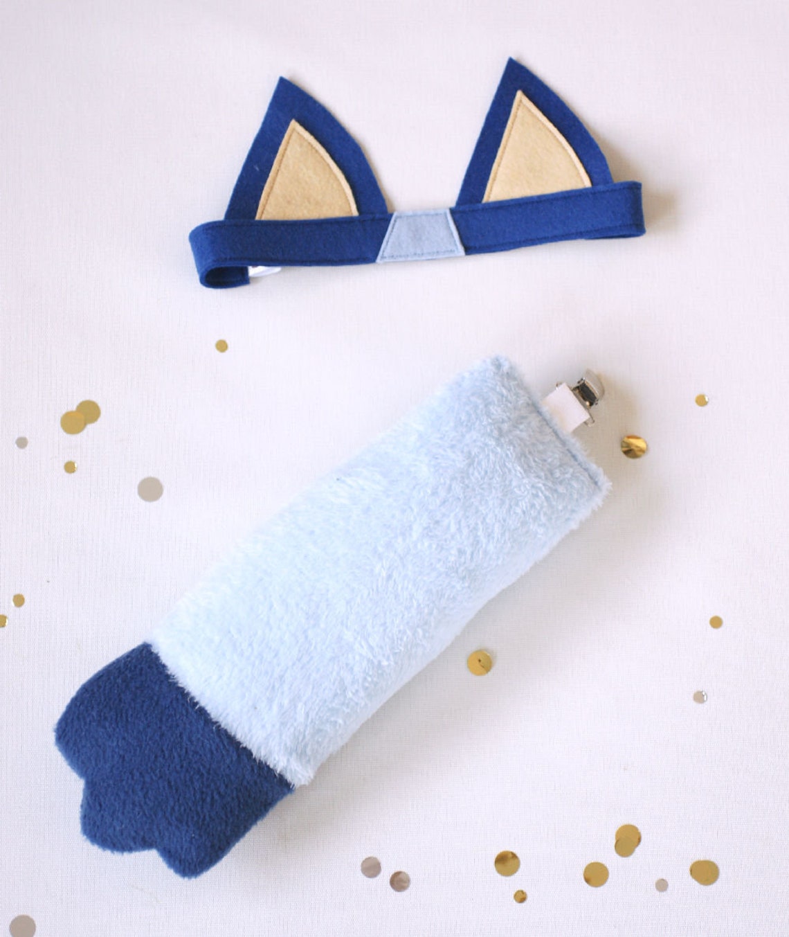 Blue Dog Ears and Tail Set Halloween costume Halloween Etsy