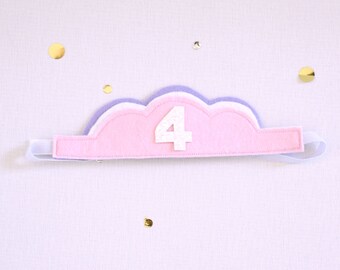 Pastel rainbow Crown- Rainbow Birthday crown  -Pastel birthday outfit -Pastel rainbow Cake smash outfit -Rainbow Party- Pastel Crown