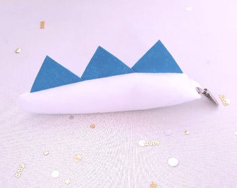 Dinosaur tail MINI-White Bright Blue dinosaur -  Dinosaur Party Favour-Dinosaur Pretend play gift -