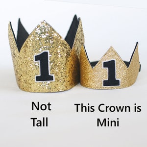 Mustard First Birthday Crown Birthday boy crown cake smash outfit boy Party hat 1st Birthday Crown Boy Birthday boy crown image 8