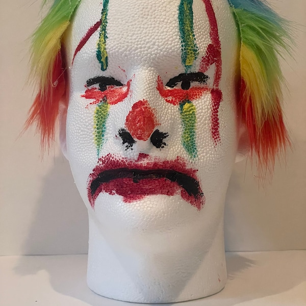 Tête de clown peinte sur mesure