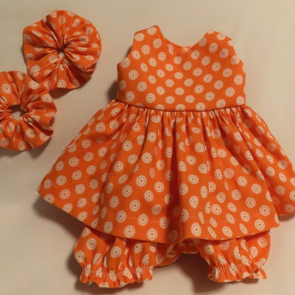 Cabbage Patch Doll Sundress 18"/Cabbage Patch Kids Dress/Orange Sundress