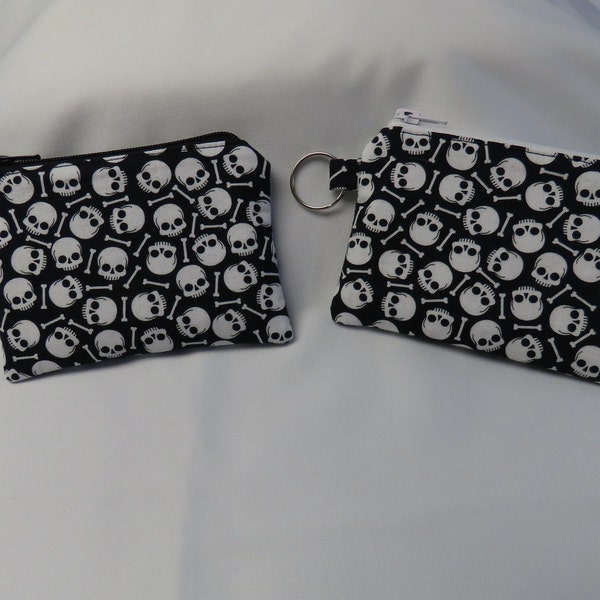 Coin Purse/Change Purse/Skull Coin Purse/Skull Zipper Pouch