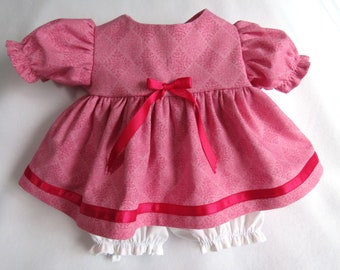 Cabbage Patch Doll Dress 16"/Cabbage Patch Kids Dress/Pink Doll Dress